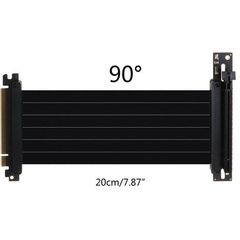 Rallonge de câble riser flexible haute vitesse 90 GUP pour carte graphique - 20 cm - 90 degrés