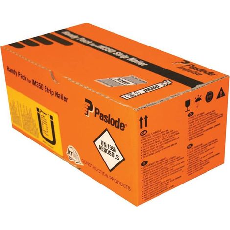 Paslode 2.8 x 63mm 350 Ring Nails Stainless Steel Finish Box of 1100 + 1 Fuel Cell PAS141261