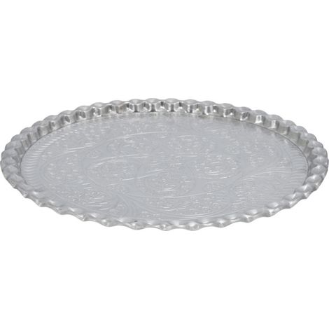 Plateau de Service "Déco" 47cm Argent (1/2)