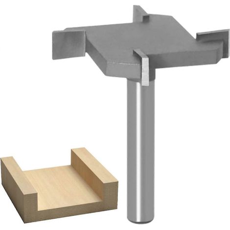 Fraise à surfacer CNC, 4 ailettes, queue de 6 mm, fraise à aplanir les dalles, diamètre de coupe de 40 mm, fraise en carbure, hauteur de coupe de 6,35 mm (1/4 pouce). (1/5)