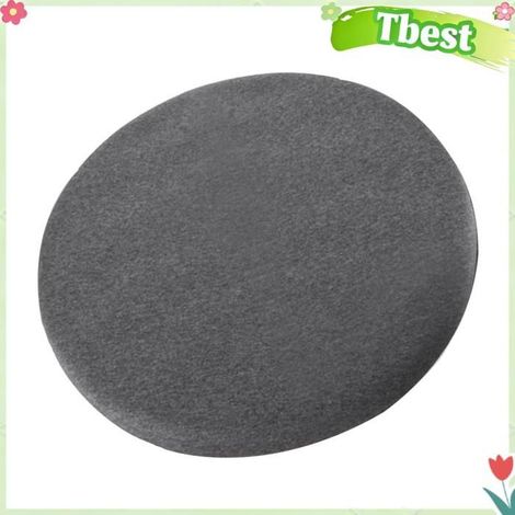 Tbest Coussin de chaise rond Coussin de siège rond amovible, lavable, deco lit Gris profond 40x40x4,5 cm/15,7x15,7x1,8 pouces (1/5)