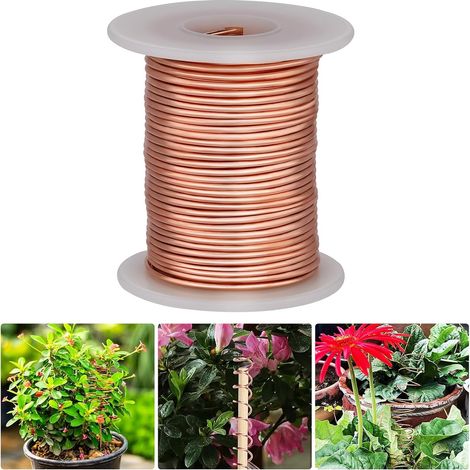 Fil de cuivre, fil de cuivre pur pour jardinage et bijouterie, calibre 16 (1,3 mm), 20 mètres (1/5)