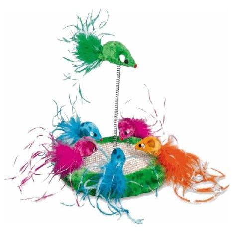 Nobby Katzenspielplatz Plüsch Ø 19 x 24 cm Interaktives Spielzeug