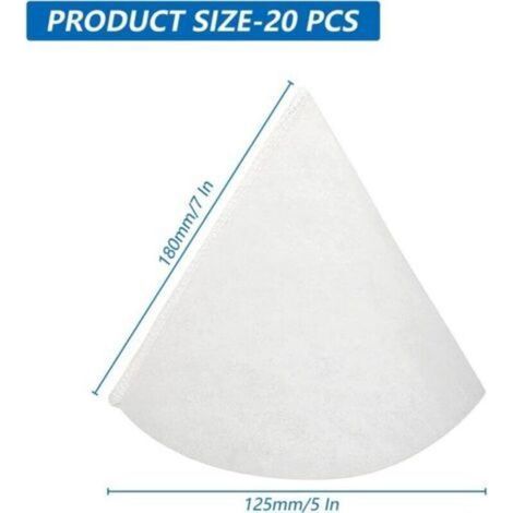 Confezione da 20 filtri conici DN 125, filtro per sistema di ventilazione G4, lunghezza 180 mm, filtro di ventilazione conico, adatto a tutti i tipi di sistemi di ventilazione in casa (1/3)