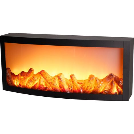 Cheminée décorative avec effet de flammes, avec télécommande et minuterie, 58 × 15 × 25 cm (1/5)
