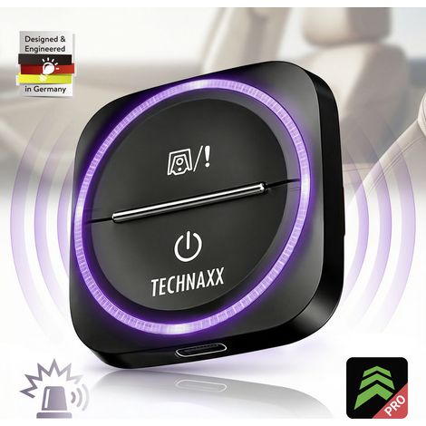 Technaxx Straßenverkehrswarner 5428 Secure Drive Mini TX-387 Verkehrsalarm (L x B x H) 52 x 52 x 15 (1/2)