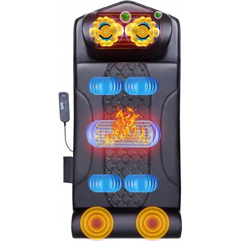 Tappetino massaggiante Shiatsu Gateway, riscaldante, con cuscini ad aria