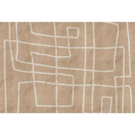 Papier peint panoramique idéal pour chambre Tapisserie panoramique design motif géométrique Papier peint panoramique original pour salon (1/2)