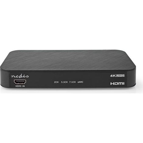 Convertidor Audio Digita  2 vía  Interruptores: Energía DC / 1x entrada HDMI ™  Salida de conexiones: 1x 3.5 mm / 1x TosLink / 3x HDMI™ Output  Automático / Presionar el botón  Antracita (1/5)