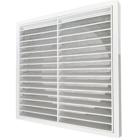Grille de Ventilation à Lamelles 8 Pouces 200mm avec Filet Anti-insectes pour Extracteur de Plafond Couvercle d'évent Salle de Bain Conduits de Hotte Plastique Blanc 1 Pièce (1/5)