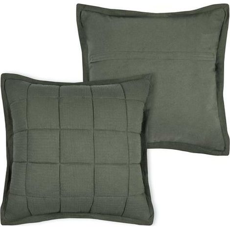 Cuscino ELLIE 45x45 trapuntato color kaki
