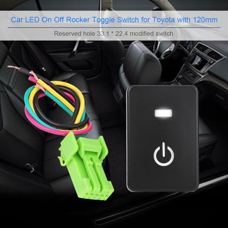 Interruptor basculante LED para coche Yctze con indicador LED para cámara (modelo Power Start). (1/5)