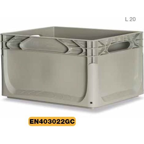 contenitore multiuso artplast in polipropilene grigio 40x30x22 cm