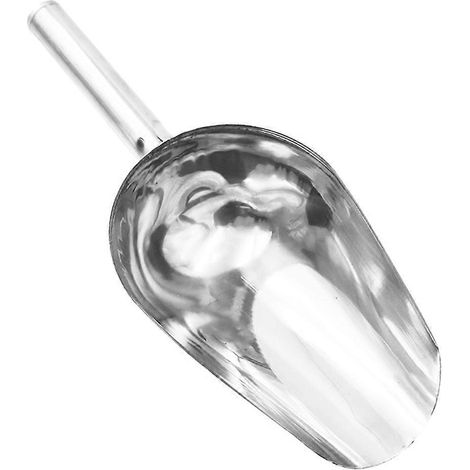 Pelle à fourrage multifonction en acier inoxydable, pelle à riz, pelle à aliments pour bétail-23.5X9.8CM-Silver