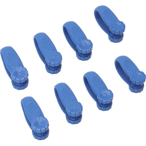 8 PCS Clip d'acupression manuelle en plastique pour point entre pouce et index, soulagement migraine, bleu (1/5)