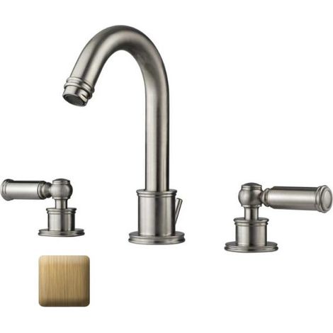 Kit robinet mélangeur avec bec orientable et bonde LIBERTY LINE bronze - BOSSINI Z001302022