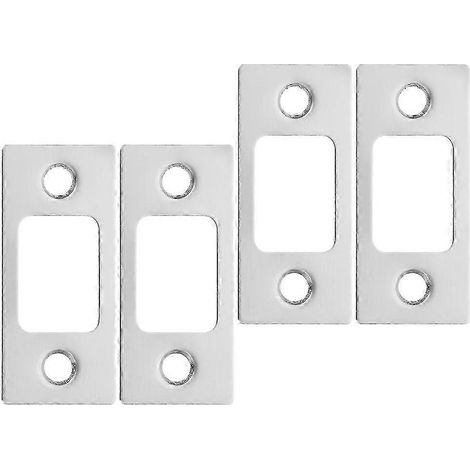 Plaque de verrouillage de porte métallique, gâche, renfort de sécurité pour la maison, 4 pièces (1/5)