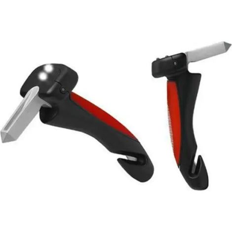 Poignée de maintien pour voiture, sécurité, évacuation, urgence, marteau lève-vitre, support de voiture, aide à la sortie d'urgence du véhicule, poignée de soutien portable avec lumière LED (1/5)
