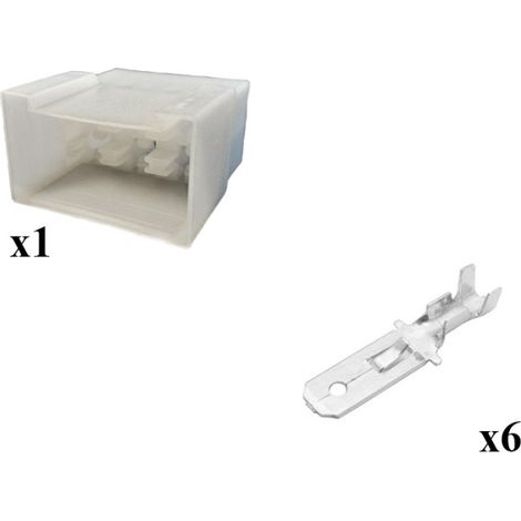 Kit Connettore Series 250 Faston 6,3 Femmina 6 Vie
