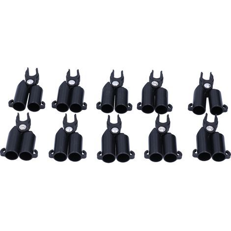 10 pièces A-Type joint de connexion pince fixe plante prend en charge fixation piquets connecteur outil de jardin (16mm ID) (1/5)