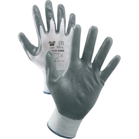 Guanti da lavoro Neri 13 ECO-NBR grigio - 9 (L) - Grigio (1/4)