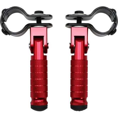 Repose-pieds de moto – Pédales arrière pliables en aluminium, repose-pieds passager Repose-pieds robustes pour moto, pédales de moto, cadre en métal CNC pour vélos, motos, scooters (1/5)