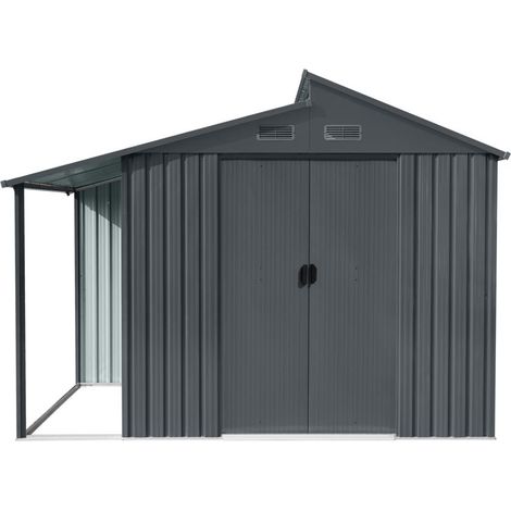 Gerätehaus SKYLIGHT mit Anbau 300 x 173 x 225 cm anthrazit