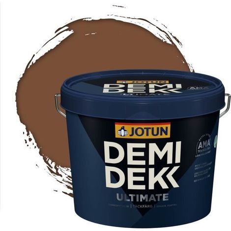 JOTUN - Peinture Bois, Lasure Opaque pour Extérieur et Intérieur Satinée - DEMI DEKK ULTIMATE - RAL 8024 - Brun Beige - 3L (1/2)