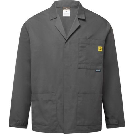 Chaqueta de laboratorio antiestática ESD PORTWEST AS18 L Gris
