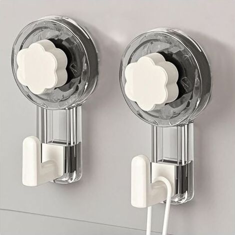 Accroche Serviette Salle de Bain, Crochet Ventouse Extra Puissantes (62mm) Réutilisables pour Salle de Bain, Cuisine, Camping & Voiture, Bathroom Towel Suction Hook (1/5)