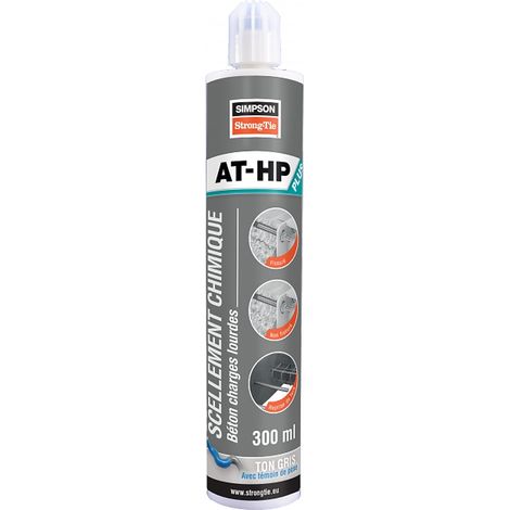 Résine béton charges lourdes avec témoin de pose AT-HP PLUS - Grise 420ml