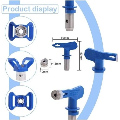Buse Airless pulvrisation Rversible, 2X Buse sige Garde, Accessoires Buse Airless pour Pistolet Peinture Haute Pression (Tapez 211, 315, 417, 517, 515, 523) (1/3)