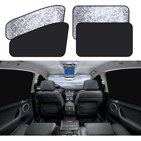 Pare Soleil Voiture - Rideau Voiture pour Bloquer Les Rayons UV et la Chaleur, Magnétique, pour Fenêtre Latérale, 4pcs