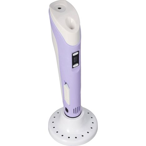 Kit de stylo d'impression 3D en ABS, support ergonomique, consommables d'impression PLA 3 couleurs, 5 V CC, violet. (1/5)