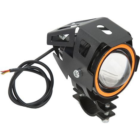 Projecteur LED 30 W pour moto avec feux de route et de croisement Angel Eye, étanche IP68, 12-60 V, universel, lumière rouge (1/5)