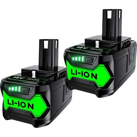 Batterie Lithium-Ion, Capacité 6000mAh, Compatible avec les Outils Électriques, 2 PCS 6.0 Batterie (1/2)
