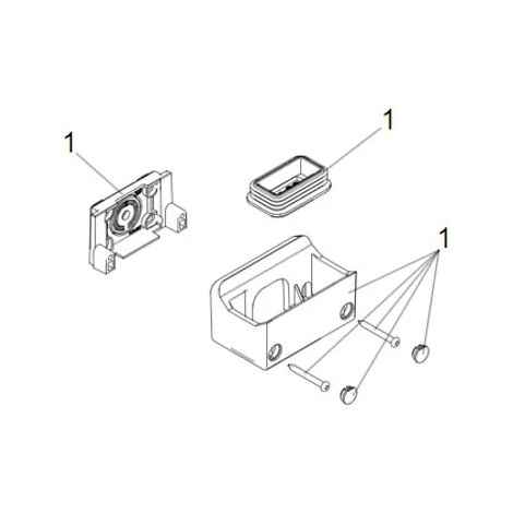 faac pièce détachée groupe support et joint xled 63003263 (1/3)
