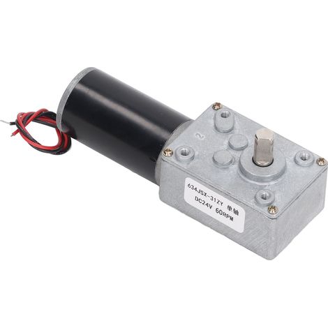 24-V-Gleichstrom-Schneckengetriebemotor, selbsthemmend, reversibel, einwellig, 634JSX 31ZY, 60 U/min (1/5)