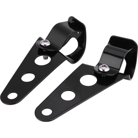 Supports de Phare Moto Racer Fourche 28mm-34mm Noir Compatible Honda Kawasaki (1/5)