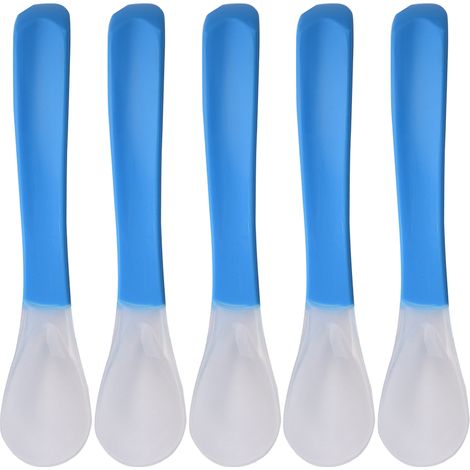 Cuillère Bébé - Cuillère En Silicone Souple Pour Première Phase D'alimentation - Pour Nourrissons Et Tout-Petits - Lot De 2 (1/5)