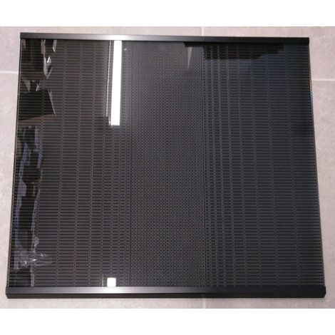 Cubreencimera vitro cuadrada cristal negra 59x53