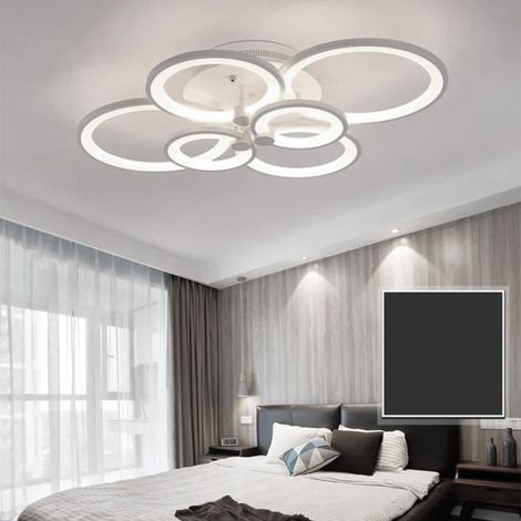 Lampadario Moderno Plafoniera led moderno 6 anelli 47W Luce Bianca Fredda (1/4)