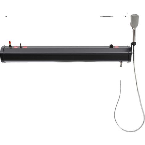 Depósito de agua portátil, para montaje en baca, sistema de ducha de alta presión, negro, 18 L, Negro (1/2)