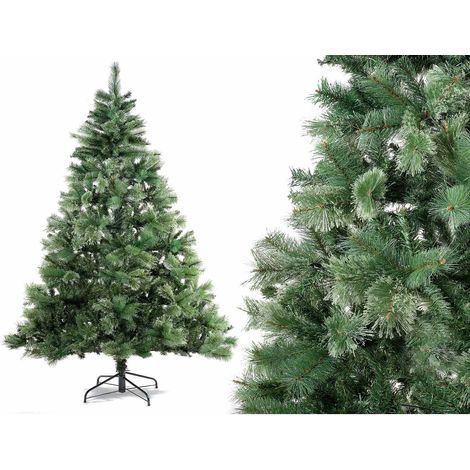 Pini natalizi artificiali / alberi di Natale modello Tirolo m 2,10 H con 1180 rami triplo effetto e base in metallo, M 2,10 H