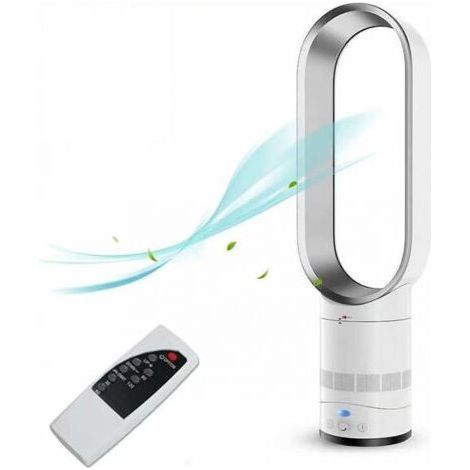 16-Zoll-Turmventilator ohne Rotorblätter – Timer (0,5 bis 2 Stunden) – Geräuschpegel: 48 dB – Luftdurchsatz: 550 l/s – Fernbedienung (5 m Reichweite) (1/5)