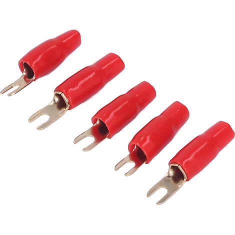 6 AWG x25 U-förmiger Gabelverbinder, Kupfer-Crimpanschluss für Auto, Boot, Haus, Solarpanel, Flachklemmen (1/5)