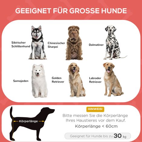 Lit pour chien robuste, couchette surélevée imperméable, jusqu'à 50 kg, 92x76x18cm, rouge. (1/5)