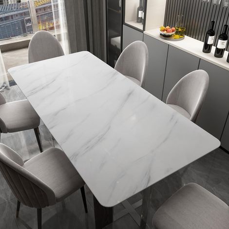 40CM×9M Papier Peint Autocollant Marbre Blanc Gris Épais Résistant Effet Pierre Adhésif Vinyle Imperméable pour Meubles Granit Cuisine Salle de Bain Décor Mural Rénovation Film Durable (1/5)