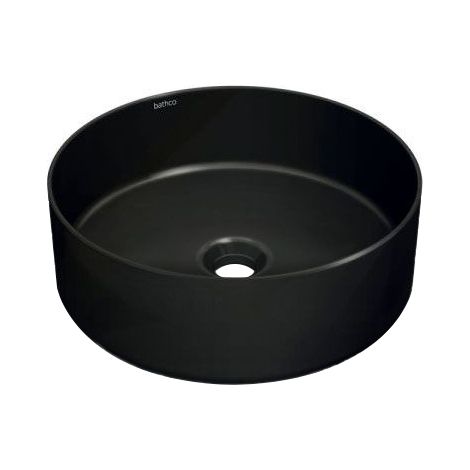 Vasque céramique à poser ronde DINAN - Noir Mat - Ø38 x H130 mm - Bathco (1/2)