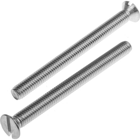 Vis à métaux RS PRO M6 à tête Fraisée fendue en Acier Inoxydable, 70mm ( Prix pour Sachet de 50 )